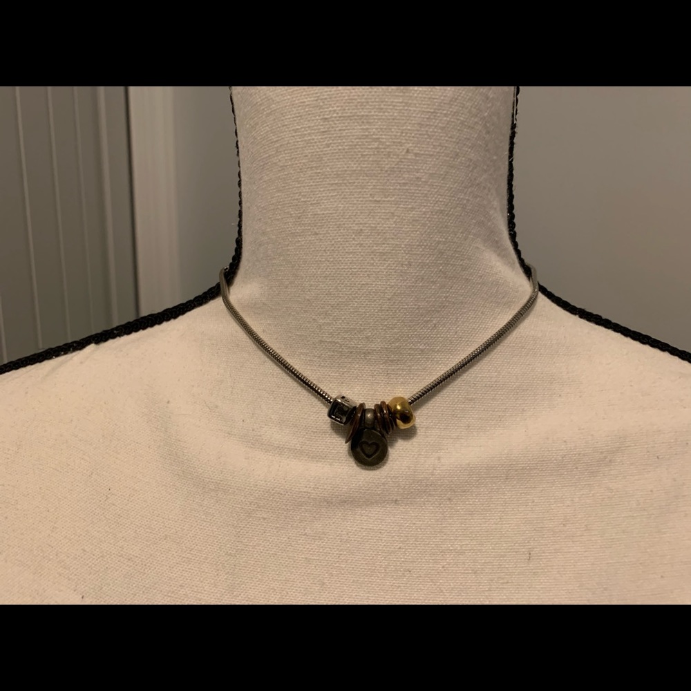 Necklace silver LOVE charm